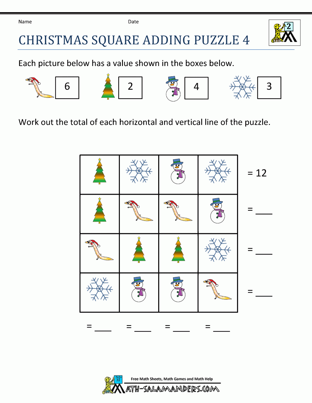 Christmas Math Worksheets | Christmas Math Worksheets, Math