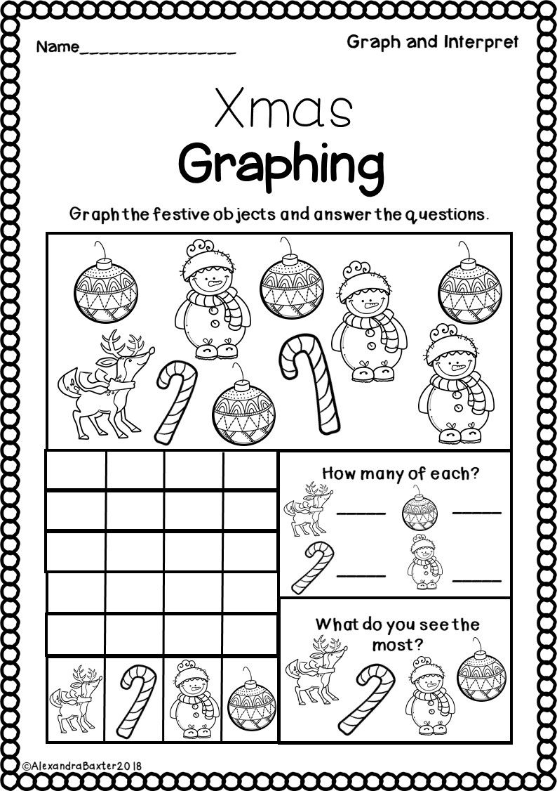 Christmas Math Worksheets For First Grade Free 1St Linear