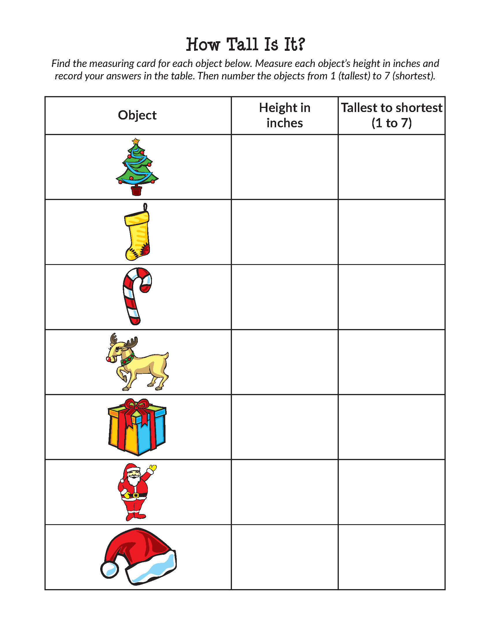 Christmas Measurement Activity Pack - Gift Of Curiosity