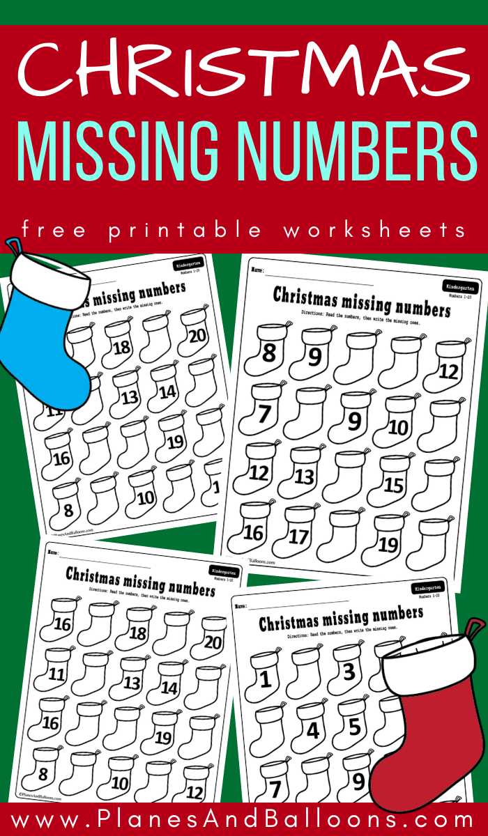 Christmas Missing Numbers Worksheets | Christmas Worksheets
