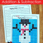 Christmas Mystery Pictures Addition &amp; Subtraction Math Facts