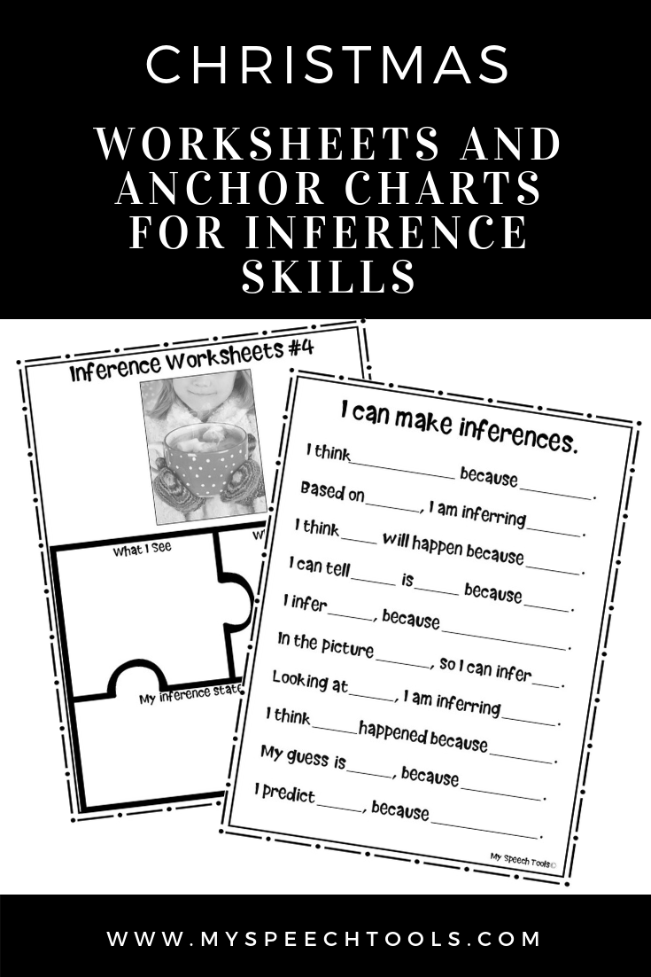 Christmas No-Prep Inference Worksheets For Speech Therapy