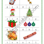 Christmas Phonics - Match Initial Sound To The Picture - Esl