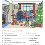 Christmas Place Prepositions Worksheet