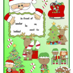 Christmas Prepositions Of Place - English Esl Worksheets For
