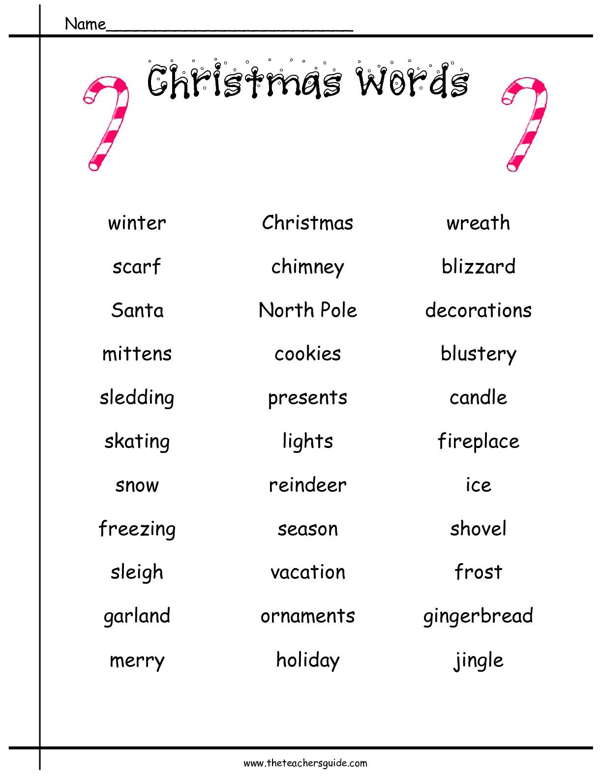 Christmas Printouts From The Teacher&amp;#039;s Guide | Christmas