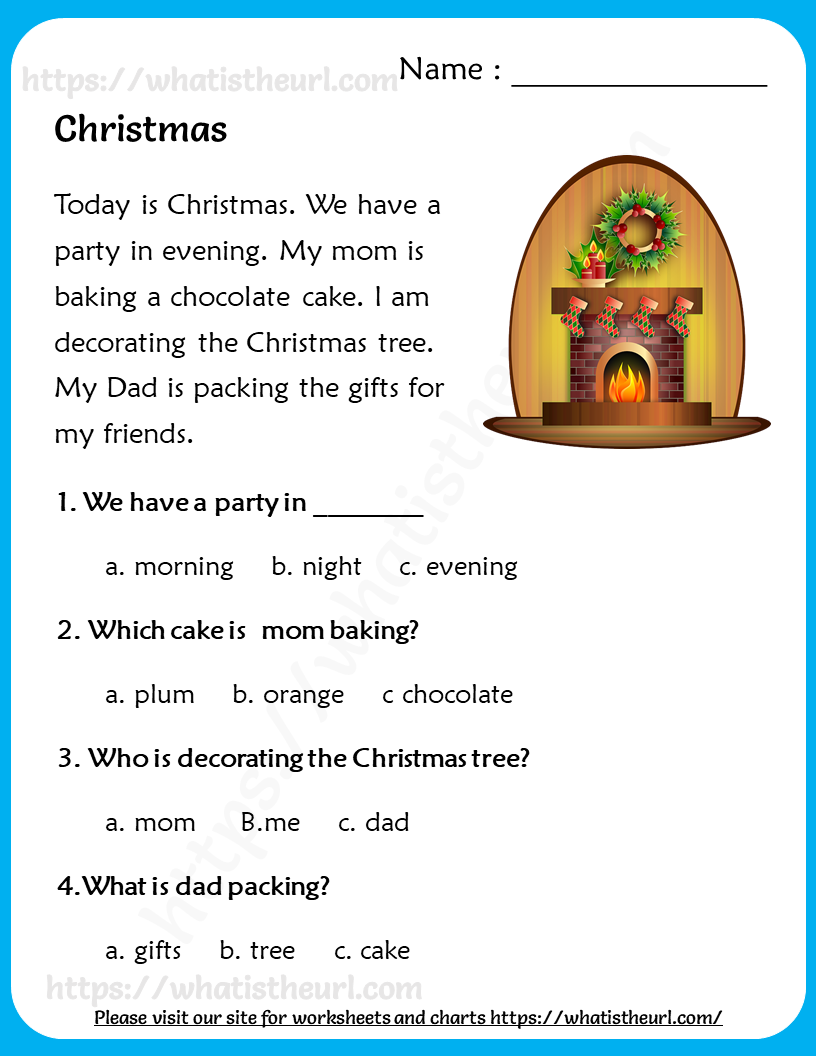 Christmas Reading Comprehension For Grade 3 - Your Home Teacher