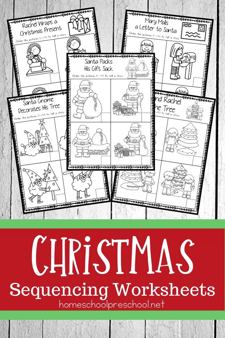 Christmas Sequence Worksheet Pack | Preschool Christmas