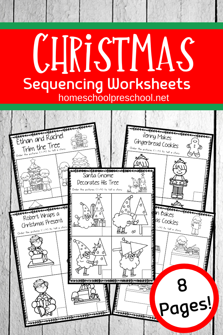 Christmas Sequence Worksheet Pack | Sequencing Worksheets