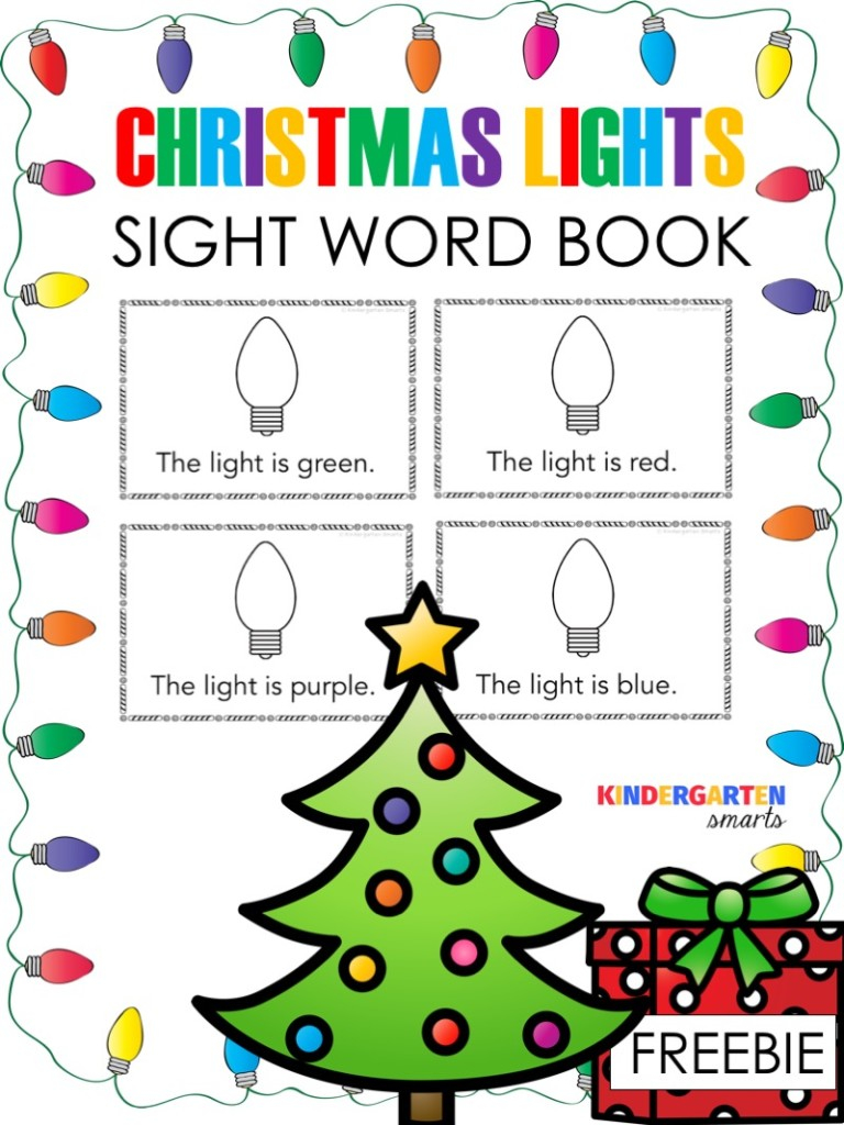Christmas Sight Word Book With A Freebie - Kindergarten Smarts