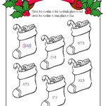 Christmas Stockings Place Value Worksheet | Woo! Jr. Kids