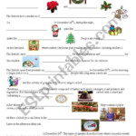 Christmas Traditions In The Uk - Esl Worksheet