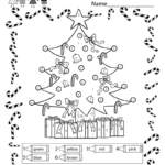 Christmas Tree Coloring Worksheet - Free Colornumber