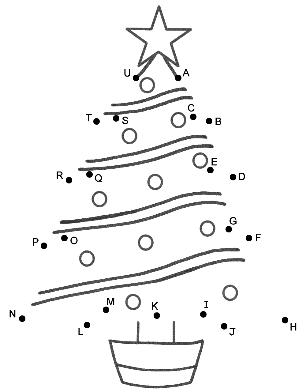 Christmas Tree - Connect The Dotscapital Letters (Christmas)