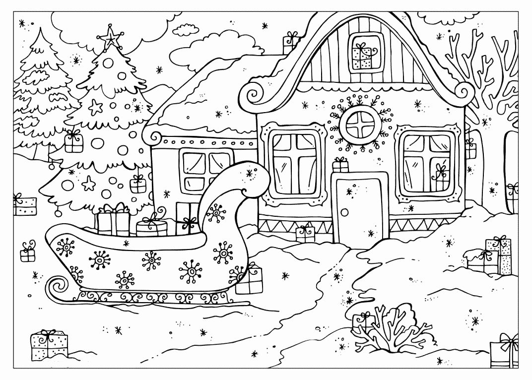 Christmas Village Coloring Pages Elegant Coloring Www