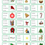 Christmas Vocabulary Quiz - English Esl Worksheets For