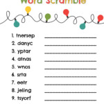 Christmas Word Scramble Answers Christmas Word Games | Etsy