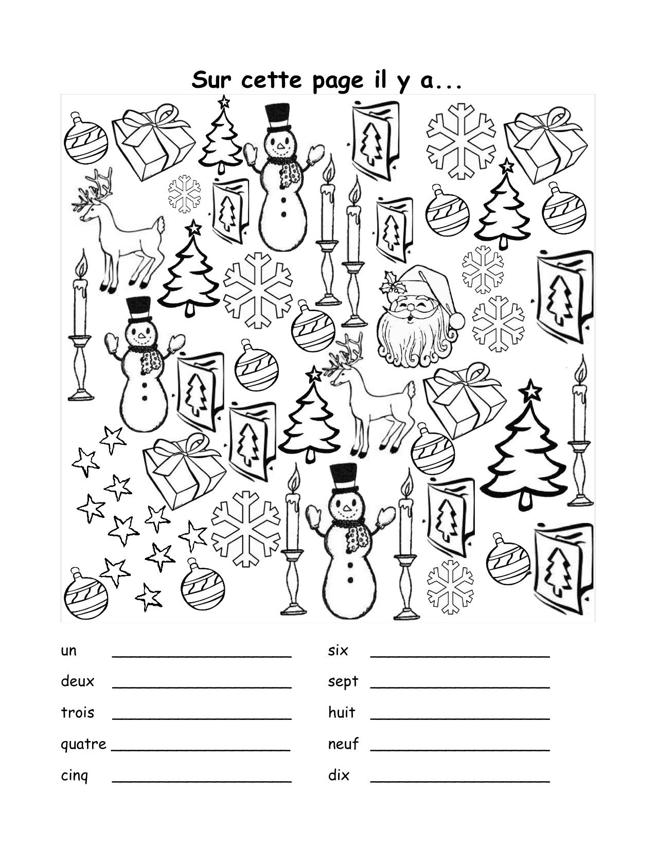 Christmas Worksheet In French 614923 | French Christmas