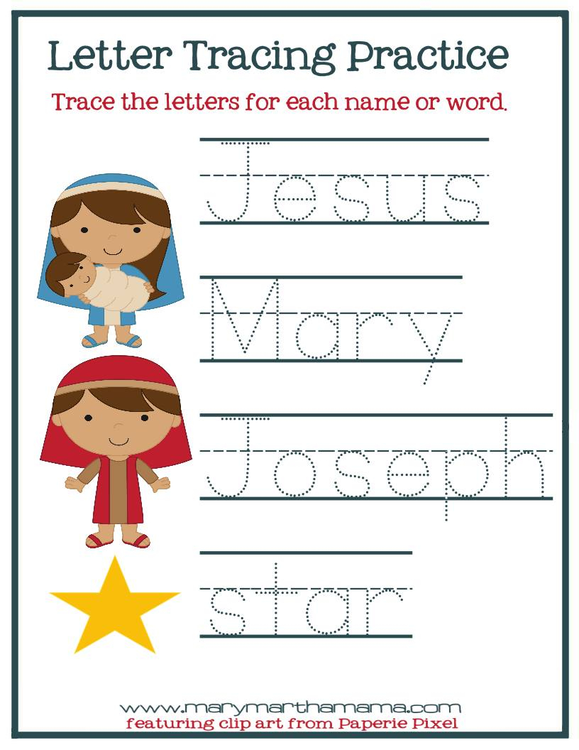Christmas Worksheets For Preschoolers [Jesus&amp;#039; Birth] – Mary