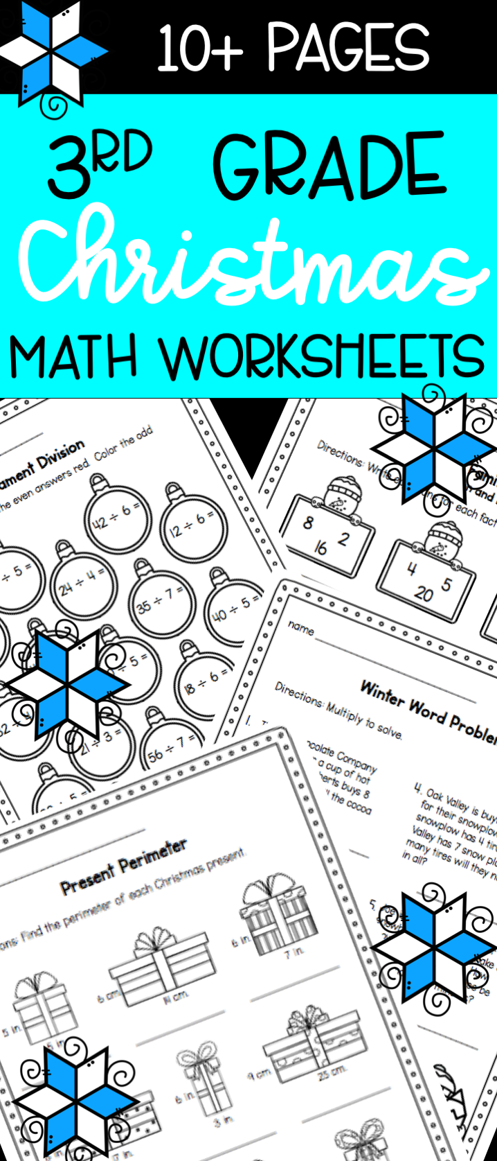 Christmas Worksheets: Math Practice Pages For 3Rd Graders