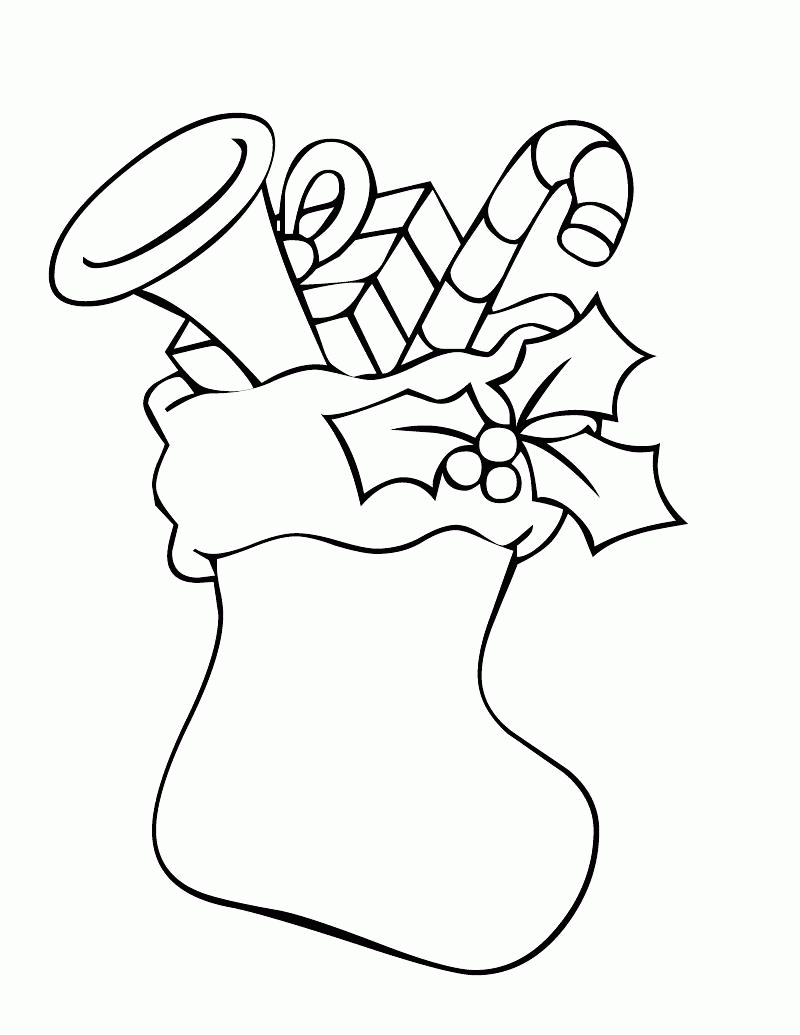 Coloring Pages Christmas Stocking - Coloring Home