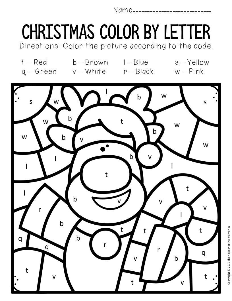 Colorlowercase Letter Christmas Preschool Worksheets In
