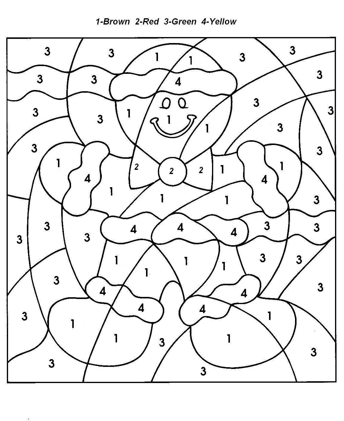 Colornumber | Christmas Coloring Pages, Kindergarten
