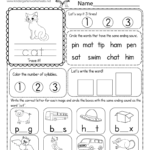 Cvc Words Worksheet For Kindergarten (Free Printable) | Cvc