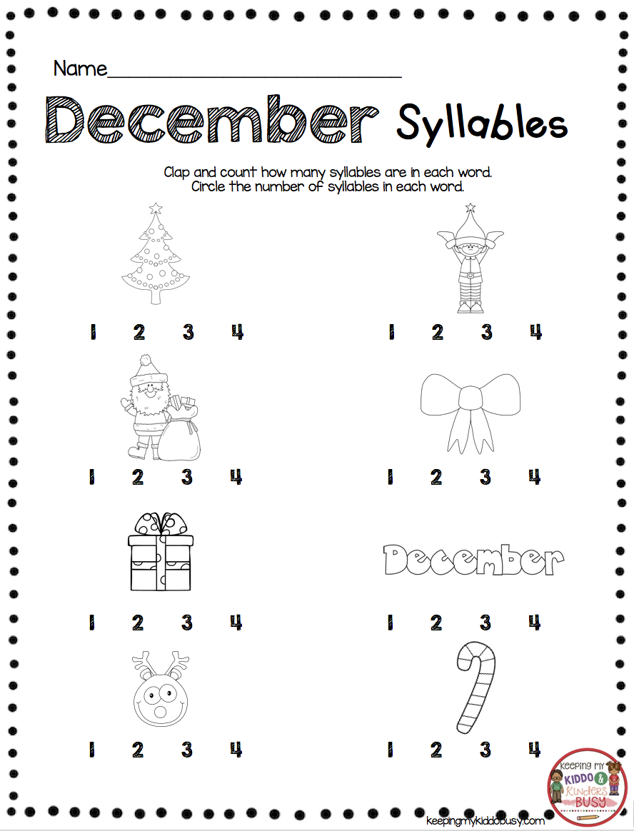 December Math And Literacy Pack - Freebies! — Keeping My