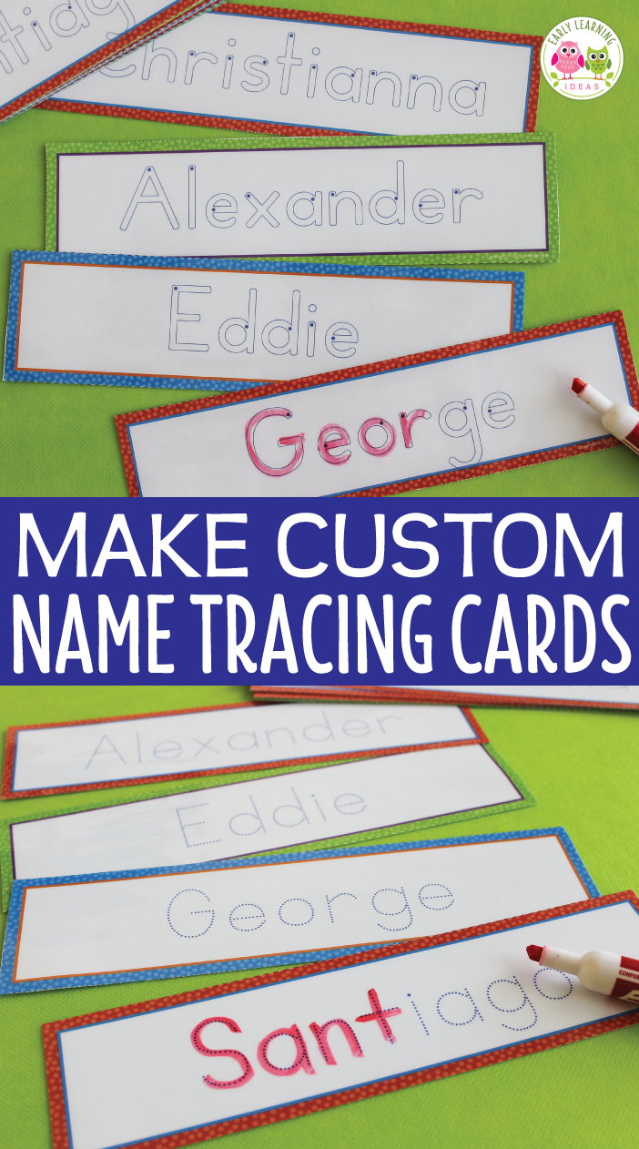 Editable Name Tracing Cards | Name Writing Activities For