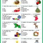 English Esl Christmas Vocabulary Worksheets - Most
