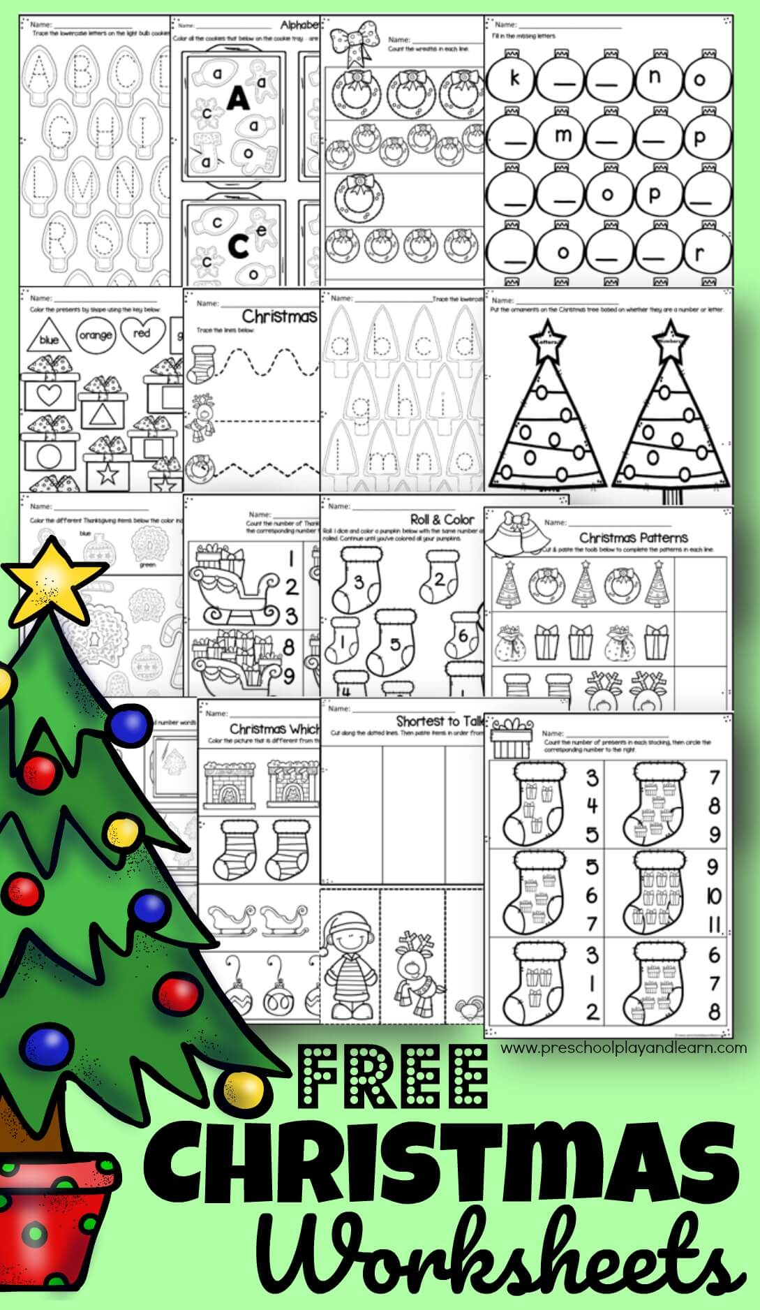? Free Christmas Worksheets For Preschool