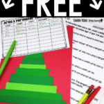 Free Area And Perimeter Holiday Trees Craft Grades 4-6