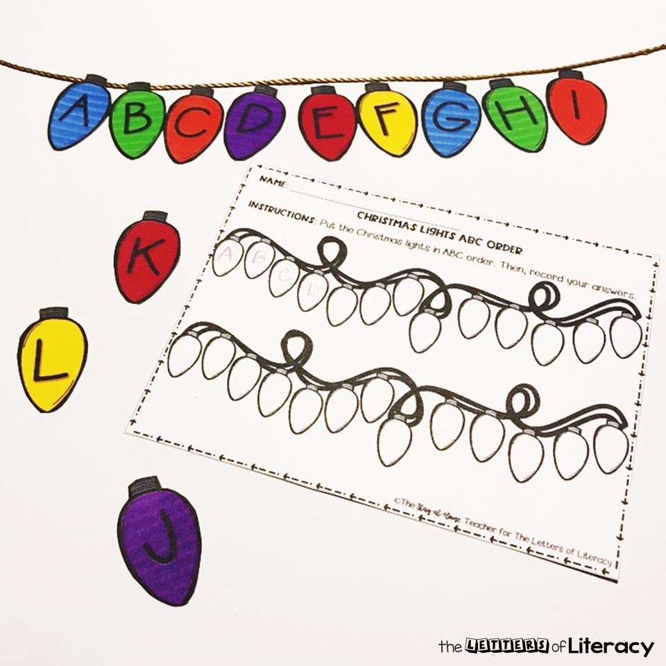 Free Christmas Abc Order Sensory Bin Printables For