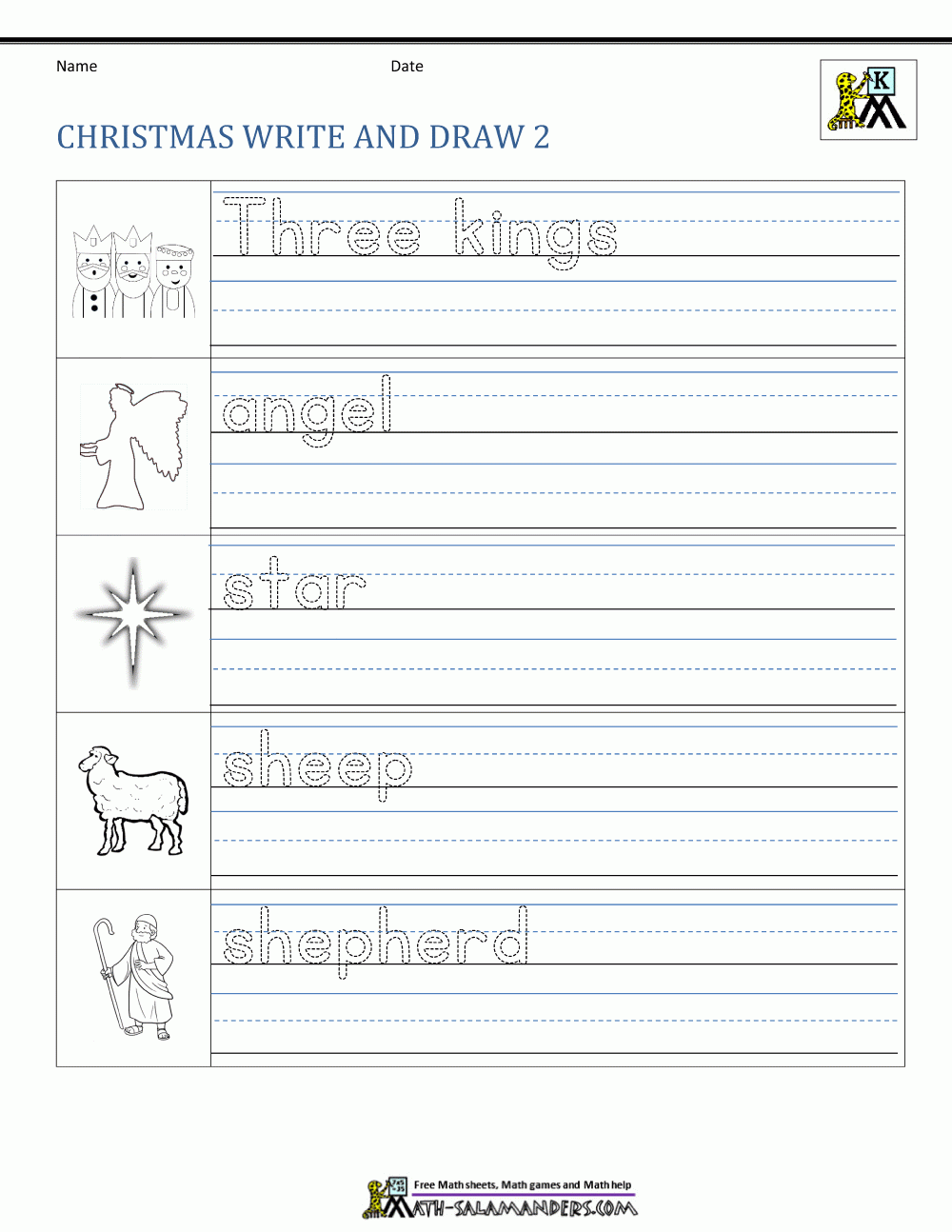 Free Christmas Worksheets For Kids