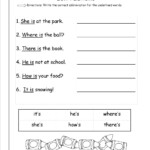 Free Contractions Worksheets And Printouts Contraction 3Rd