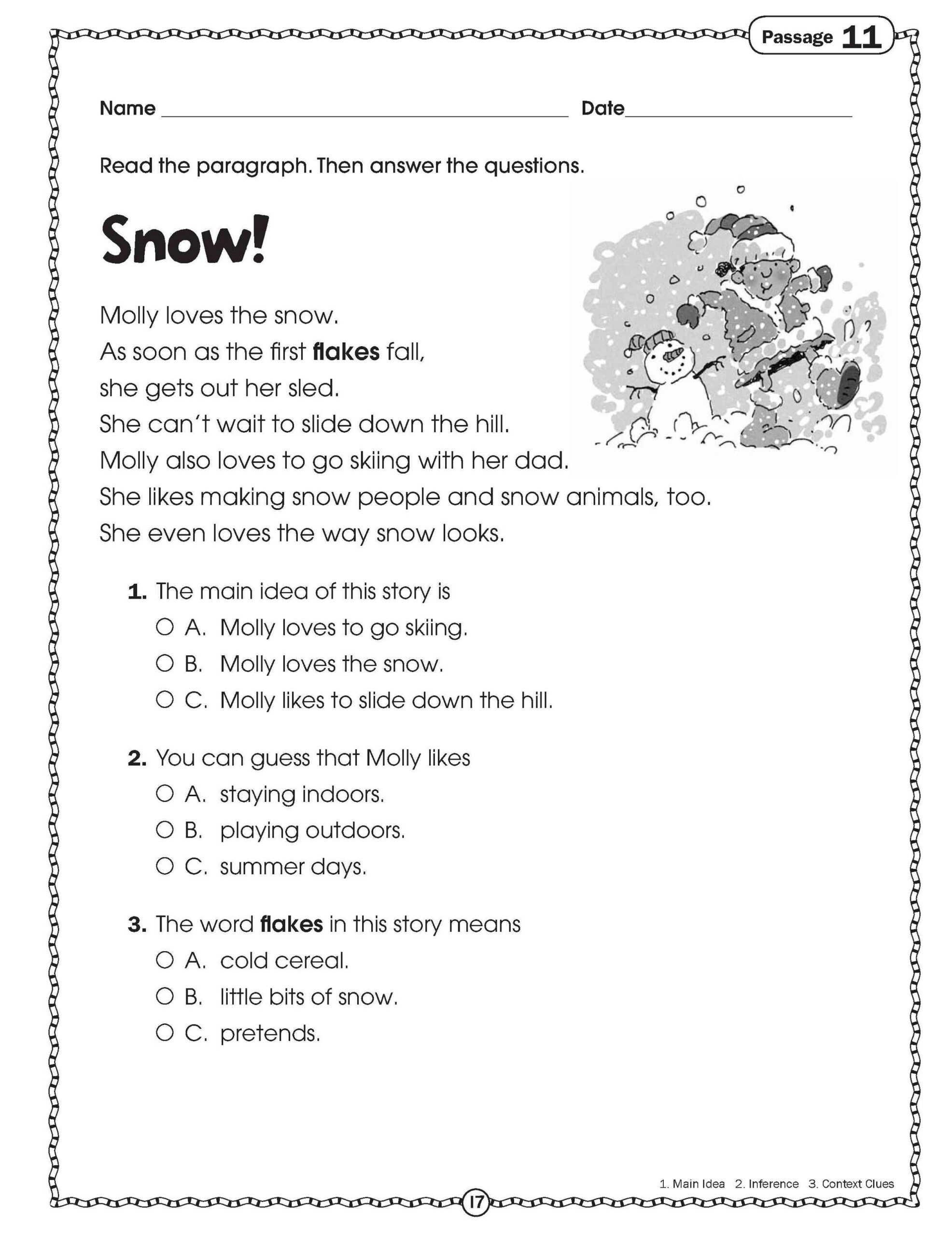 Free Handouts For Learning | Comprehension Worksheets