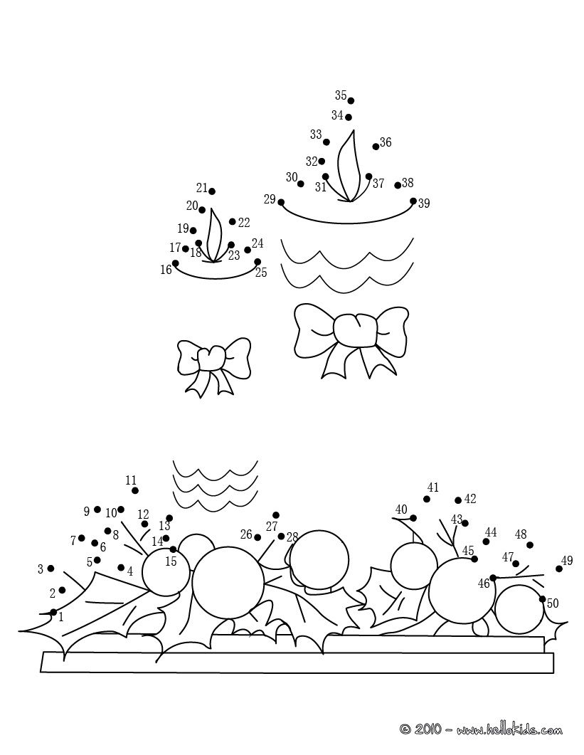 Free Printable Christmas Dot To Dot | Christmas Worksheets