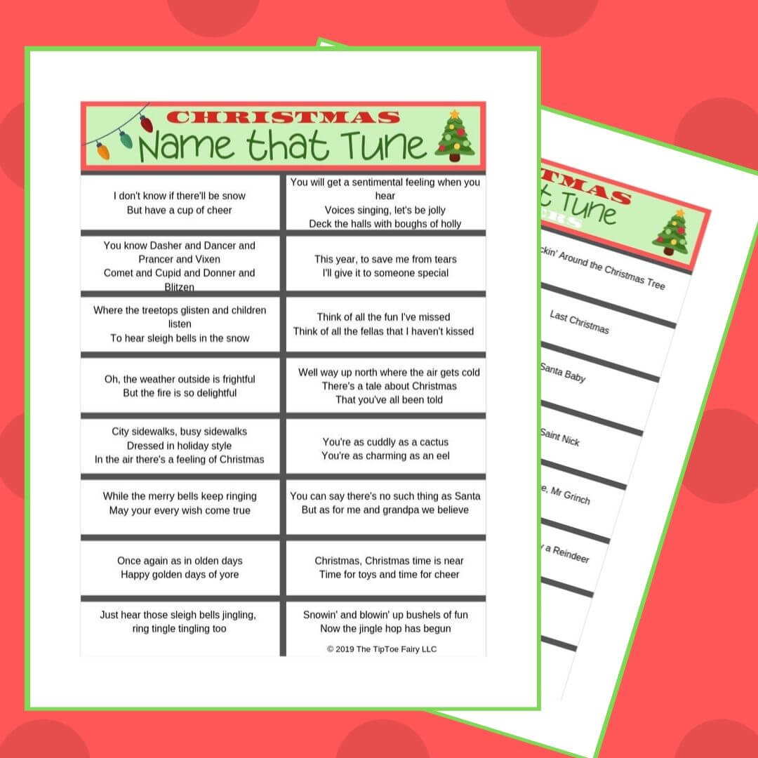 Free Printable Christmas Name That Tune Game &amp;amp; More