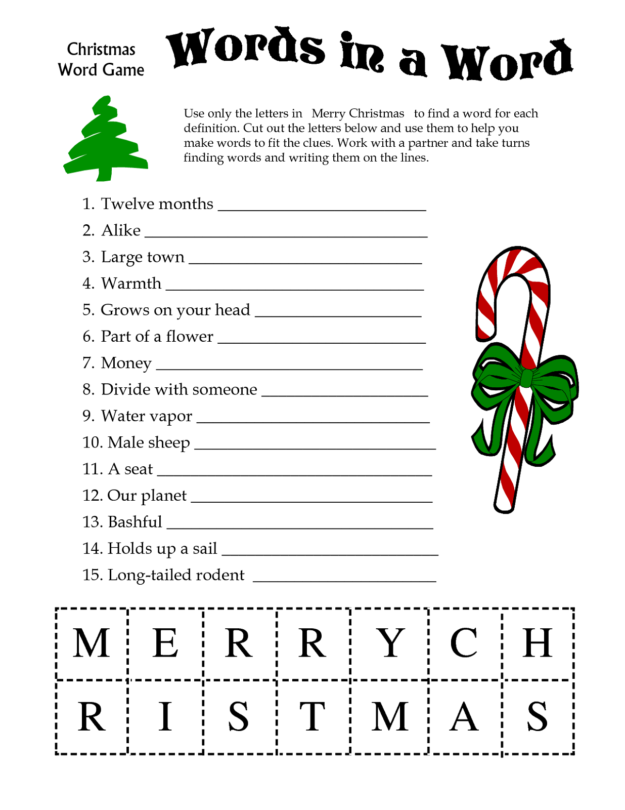 Free Printable Games For Adults | Printable Christmas Games