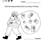 Free Printable Holiday Worksheets | Kindergarten Santa