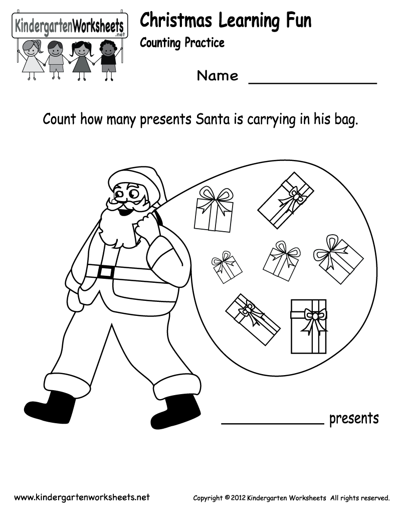 Free Printable Holiday Worksheets | Kindergarten Santa