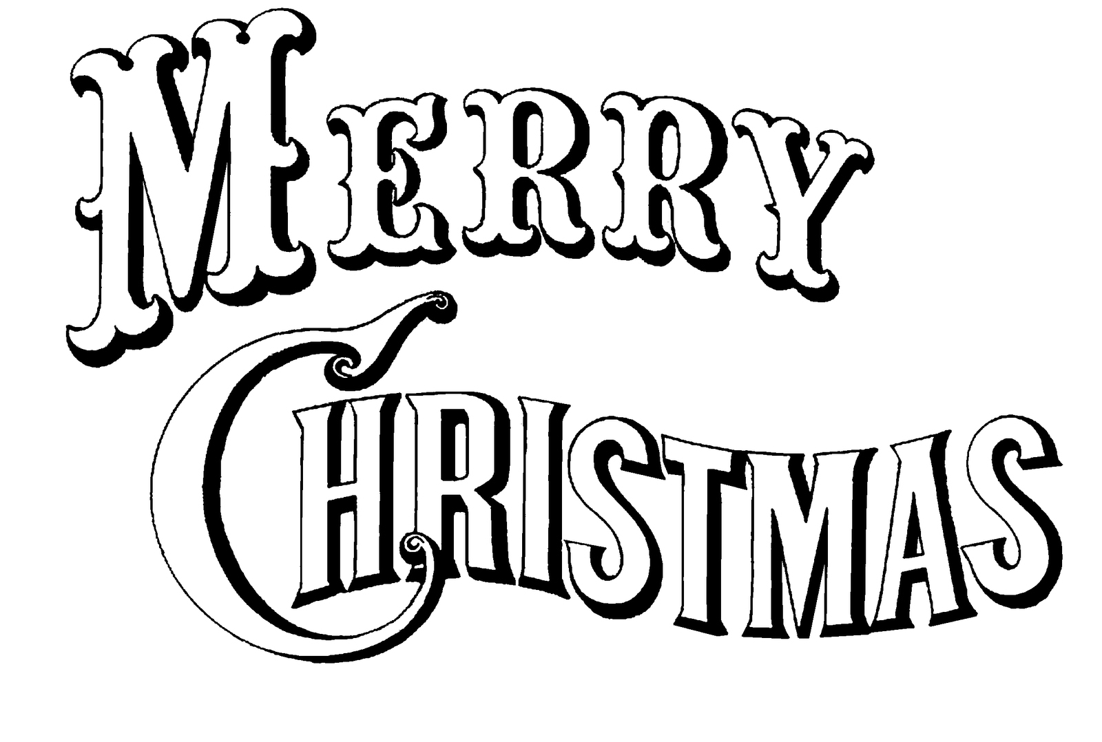 Free Printable Merry Christmas Coloring Pages