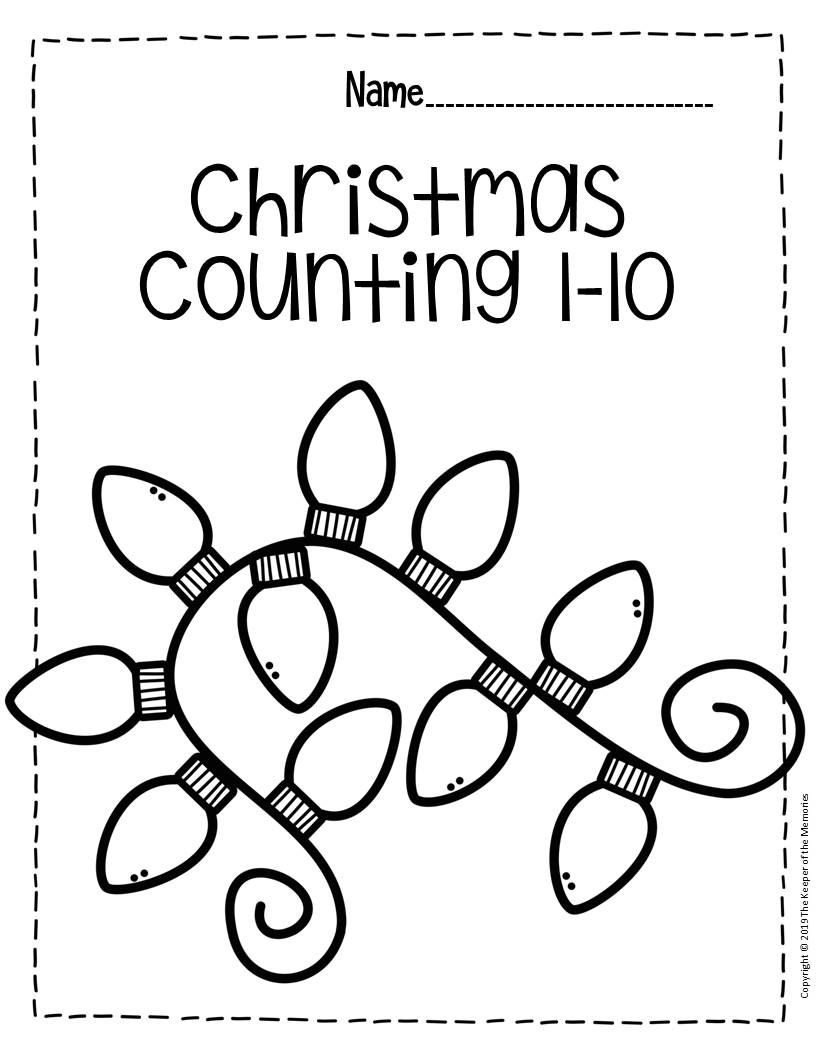 Free Printable Numbers Christmas Preschool Worksheets