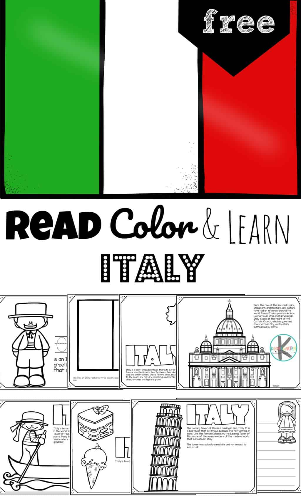 Free Read Color And Learn About Italy