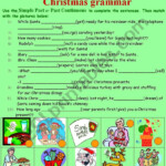 Grammar And Christmas - Esl Worksheetsofiateach