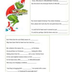 How The Grinch Stole Christmas Listening Worksheet - English