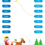 Jingle Bells Worksheet - Match The Rhyming Words - Super Simple