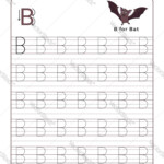 Letter B Alphabet Tracing Book With Example And Vector Image