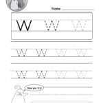 Lowercase Letter &quot;w&quot; Tracing Worksheet - Doozy Moo